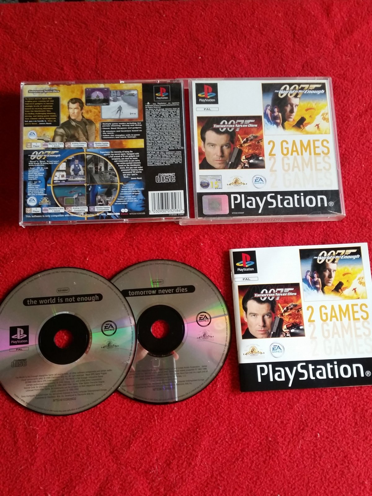 Two 007 Games: The World is Not Enough AND Tomorrow Never Dies - PS1 Games - PlayStation, Games, Action and adventure - Level Up Gaming NZ