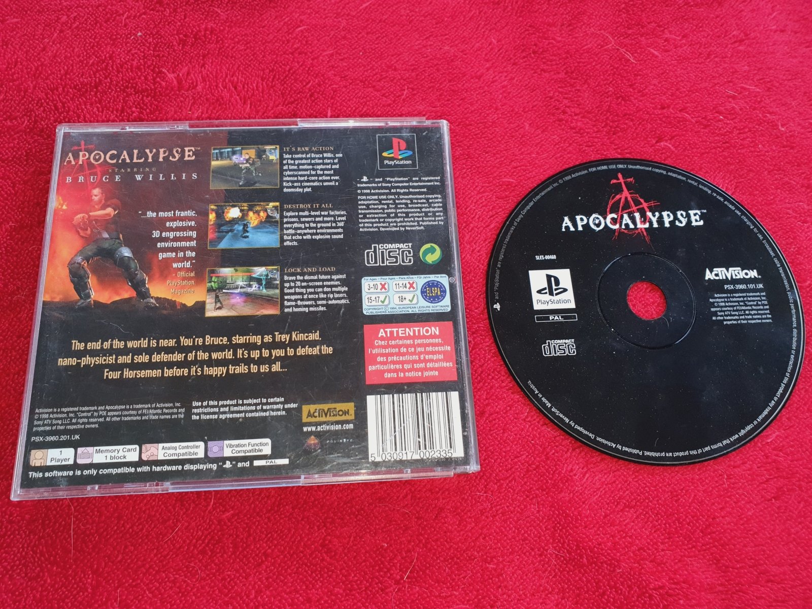 Apocalypse - PS1 Game - PlayStation, Games, Action and adventure - Level Up Gaming NZ