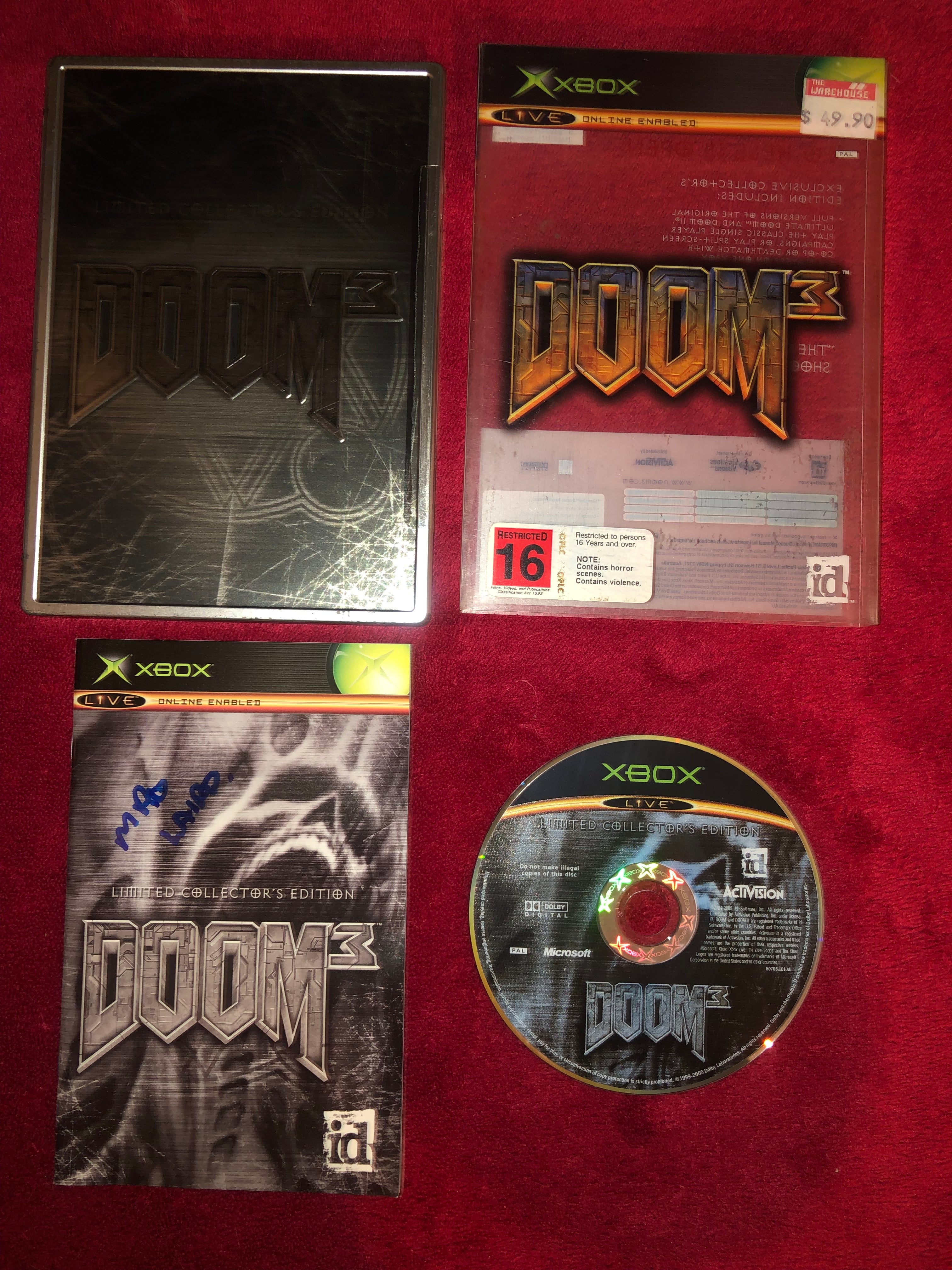 DOOM 3 Limited Collector's Edition - XBOX Game - Xbox, Games, Shooter - Level Up Gaming NZ