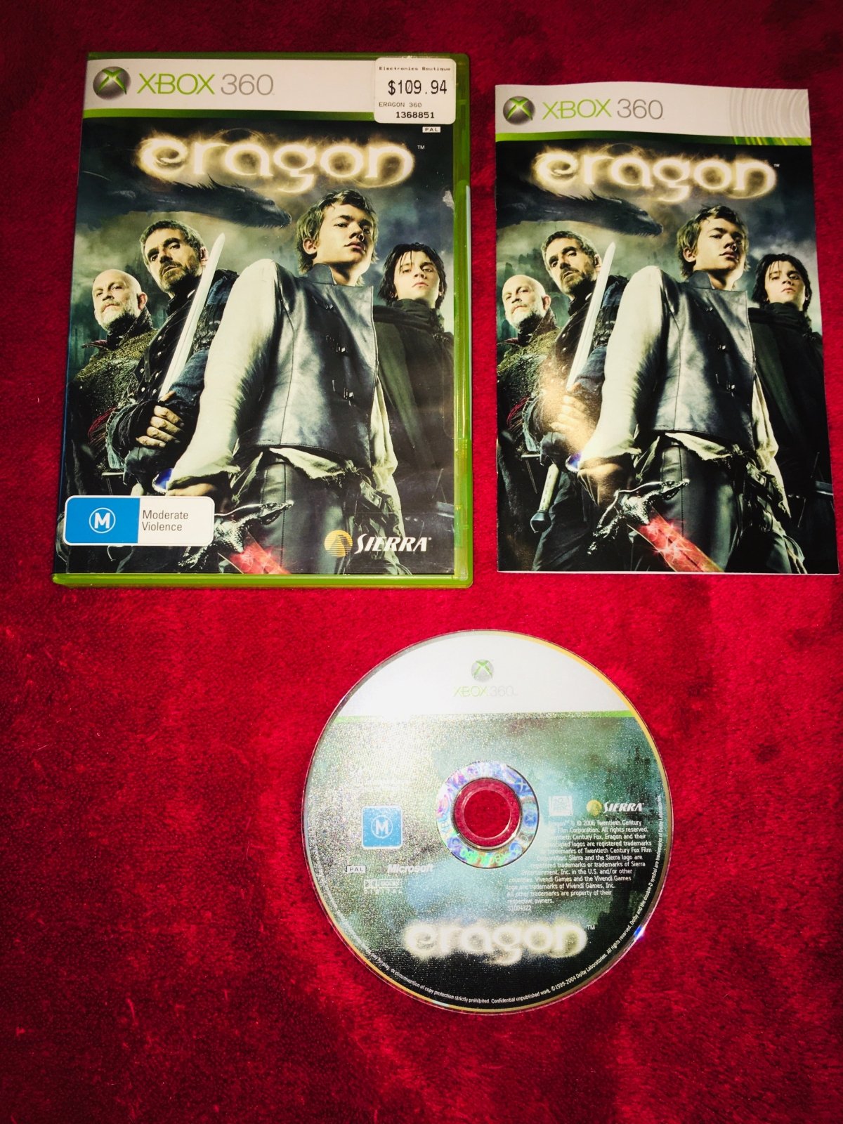 Eragon - XBOX360 Game - Xbox 360, Games, Action and adventure - Level Up Gaming NZ