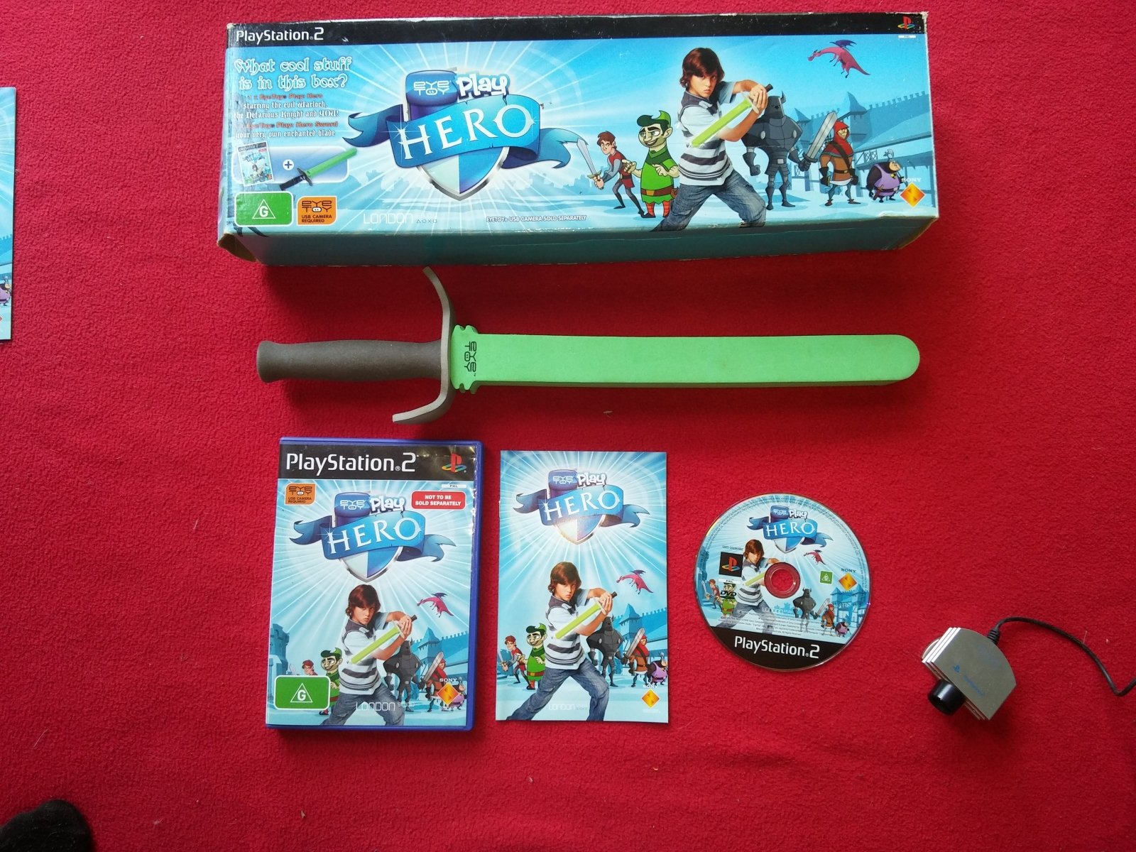 Eyetoy: Play Hero Bundle with Sword and Camera - PlayStation 2, Games, Action and adventure - Level Up Gaming NZ