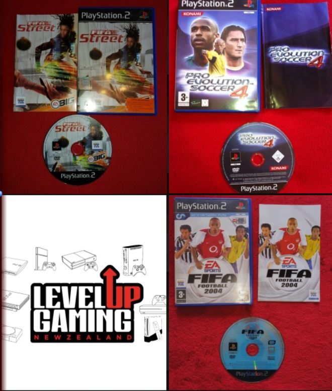 FIFA Football 2004, FIFA Street & Pro Evolution Soccer 4 - Multiplayer PS2 Games - PlayStation 2, Games, Sports - Level Up Gaming NZ