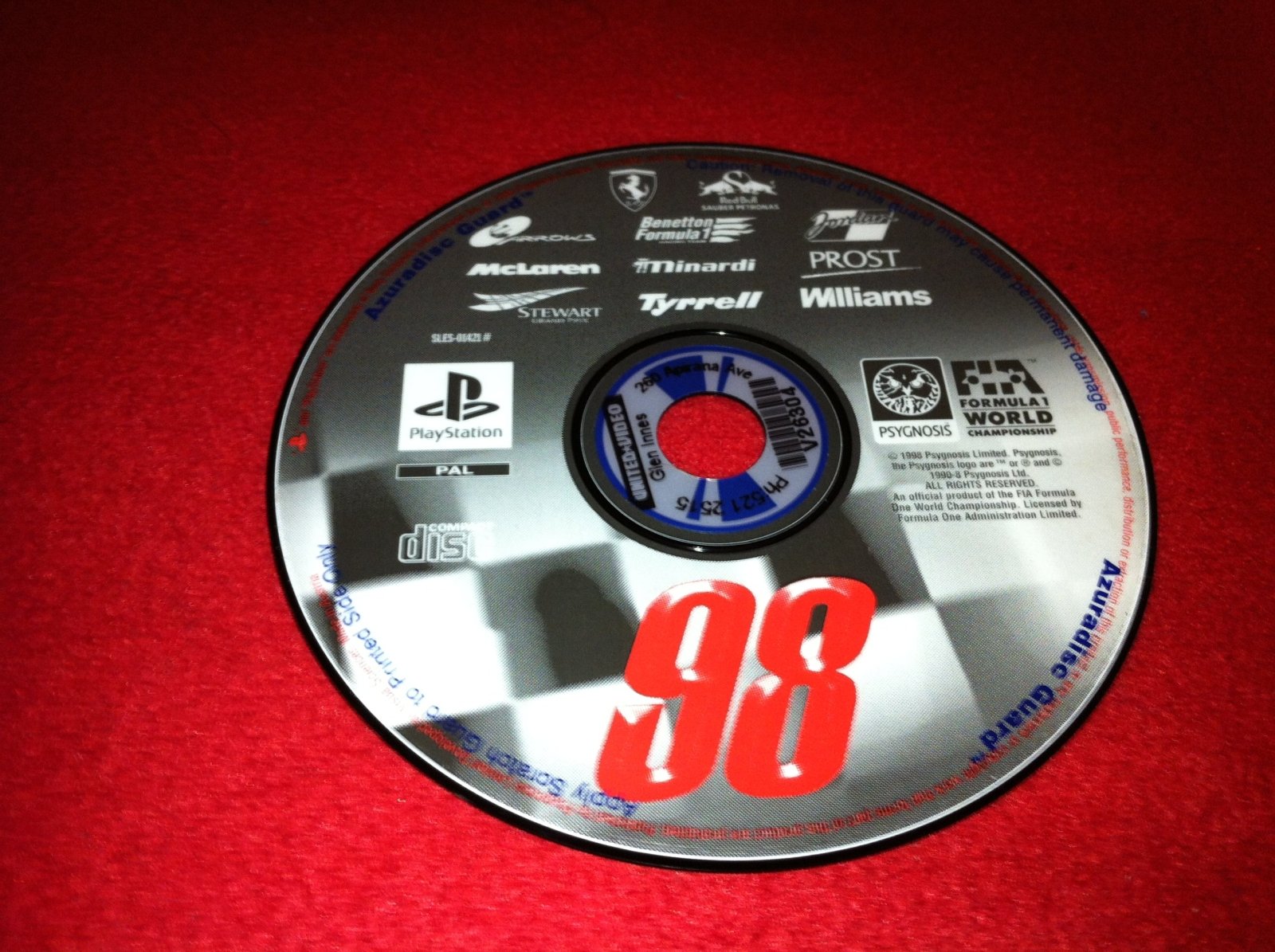 Formula 1 98 - PS1 Game - PlayStation, Games, Driving and racing - Level Up Gaming NZ