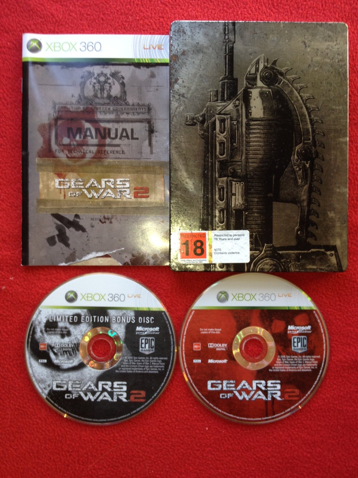 Gears of War 2 Limited Edition Steelbook! - XBOX360 Game - Xbox 360, Games, Shooter - Level Up Gaming NZ