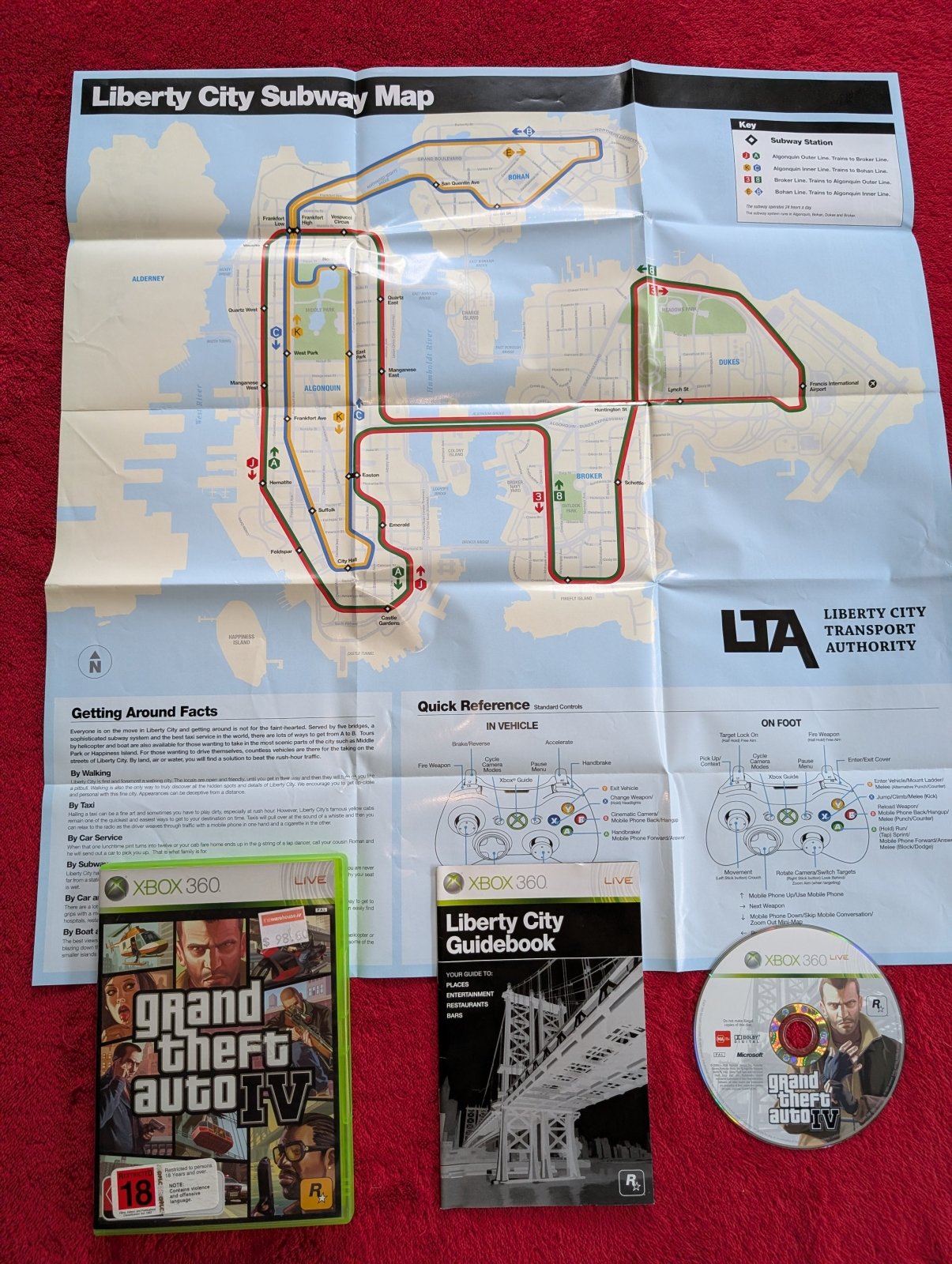 Grand Theft Auto 4 - 10/10! XBOX360 Game WITH MAP - Xbox 360, Games, Action and adventure - Level Up Gaming NZ