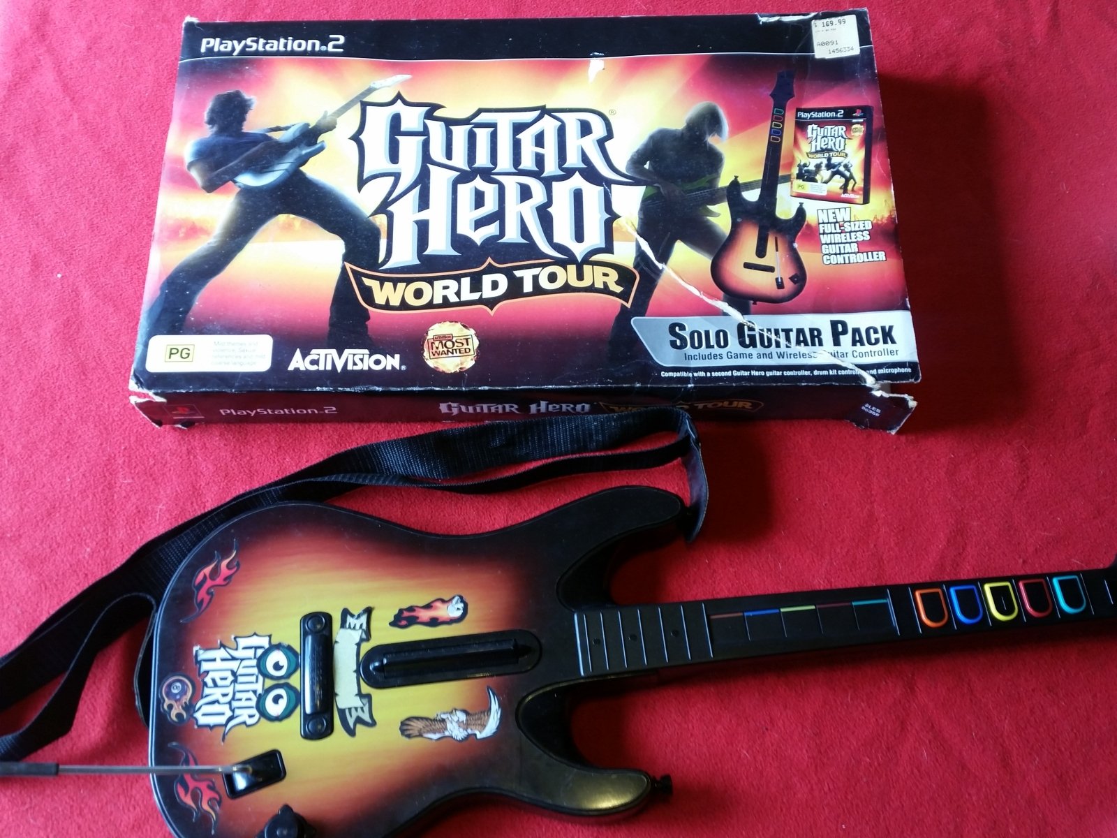 Guitar Hero + Rockband Guitar. Missing receiver - PlayStation 2, Accessories, Controllers - Level Up Gaming NZ