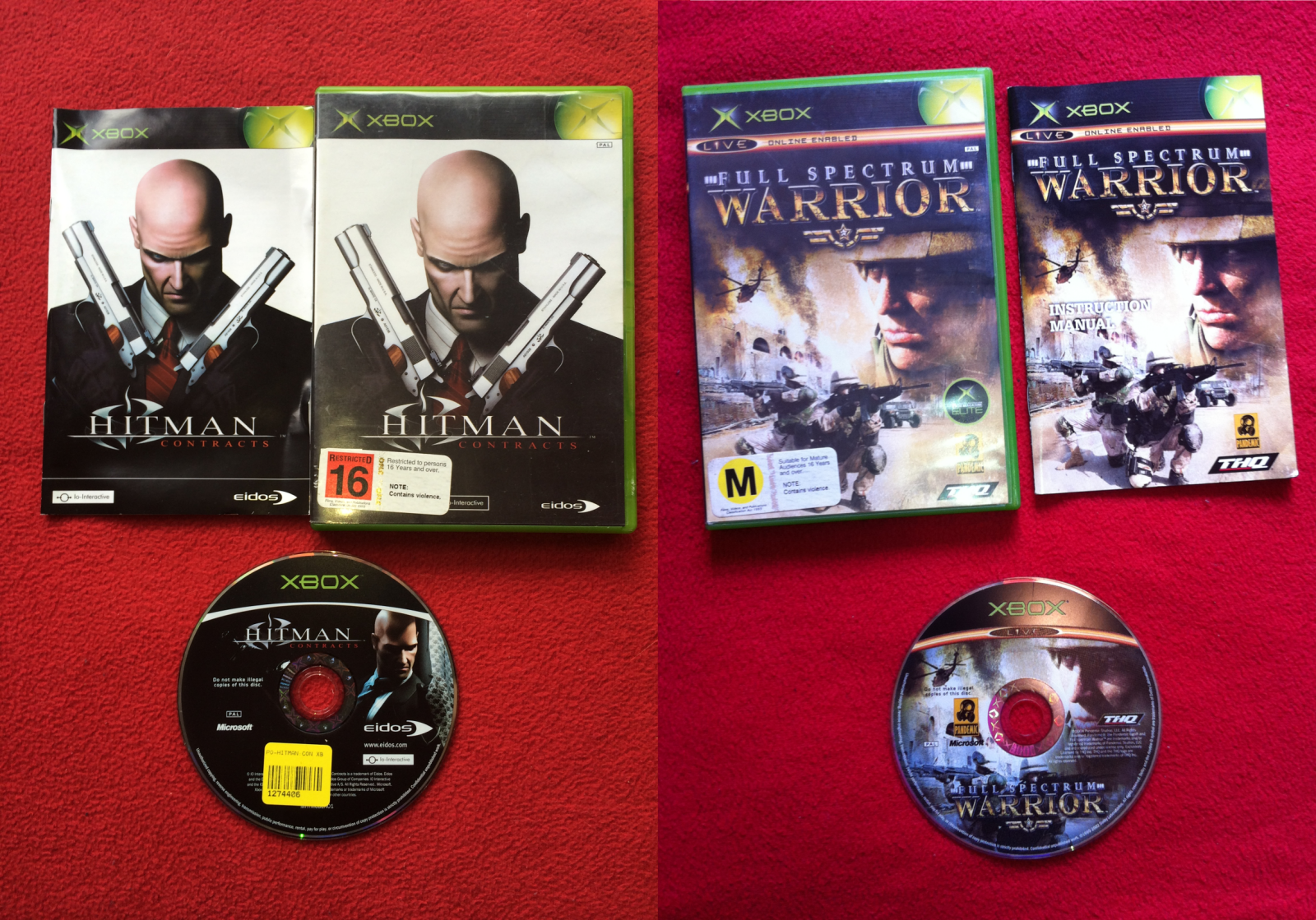 Hitman: Contracts & Full Spectrum Warrior - XBOX Games - Xbox, Games, Shooter - Level Up Gaming NZ