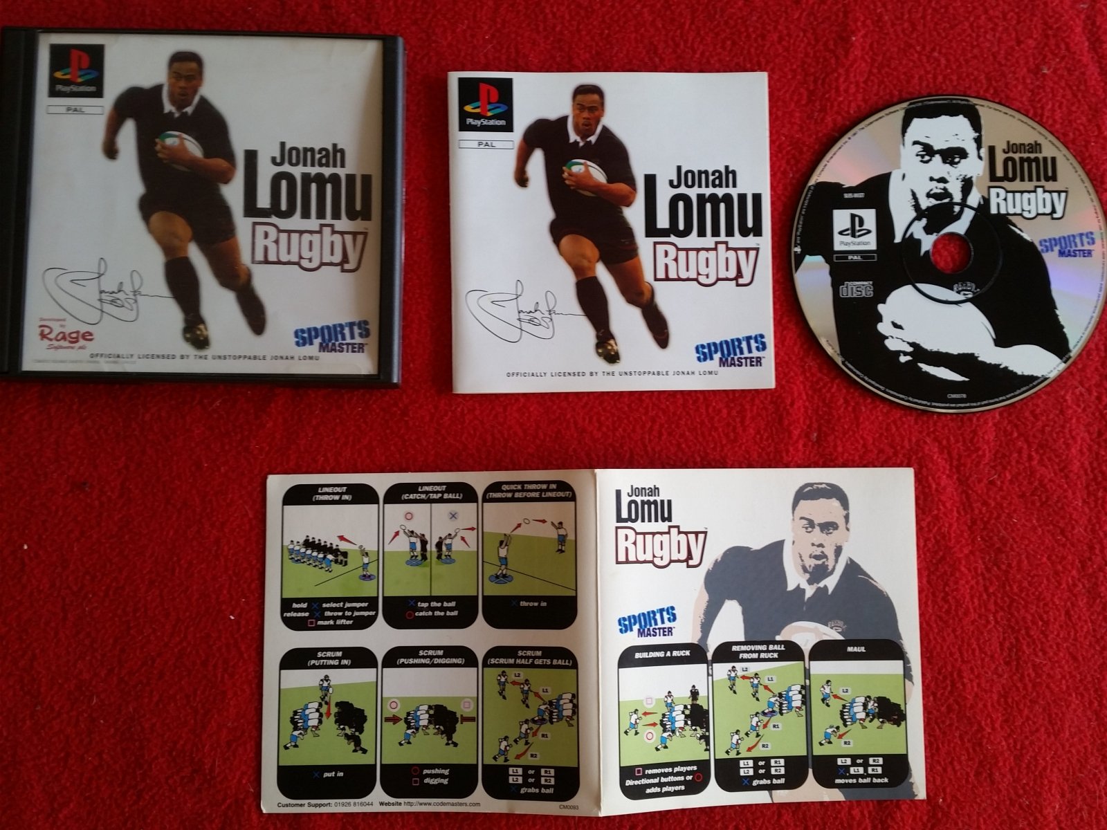 Jonah Lomu Rugby - RARE PS1 Game - PlayStation, Games, Sports - Level Up Gaming NZ