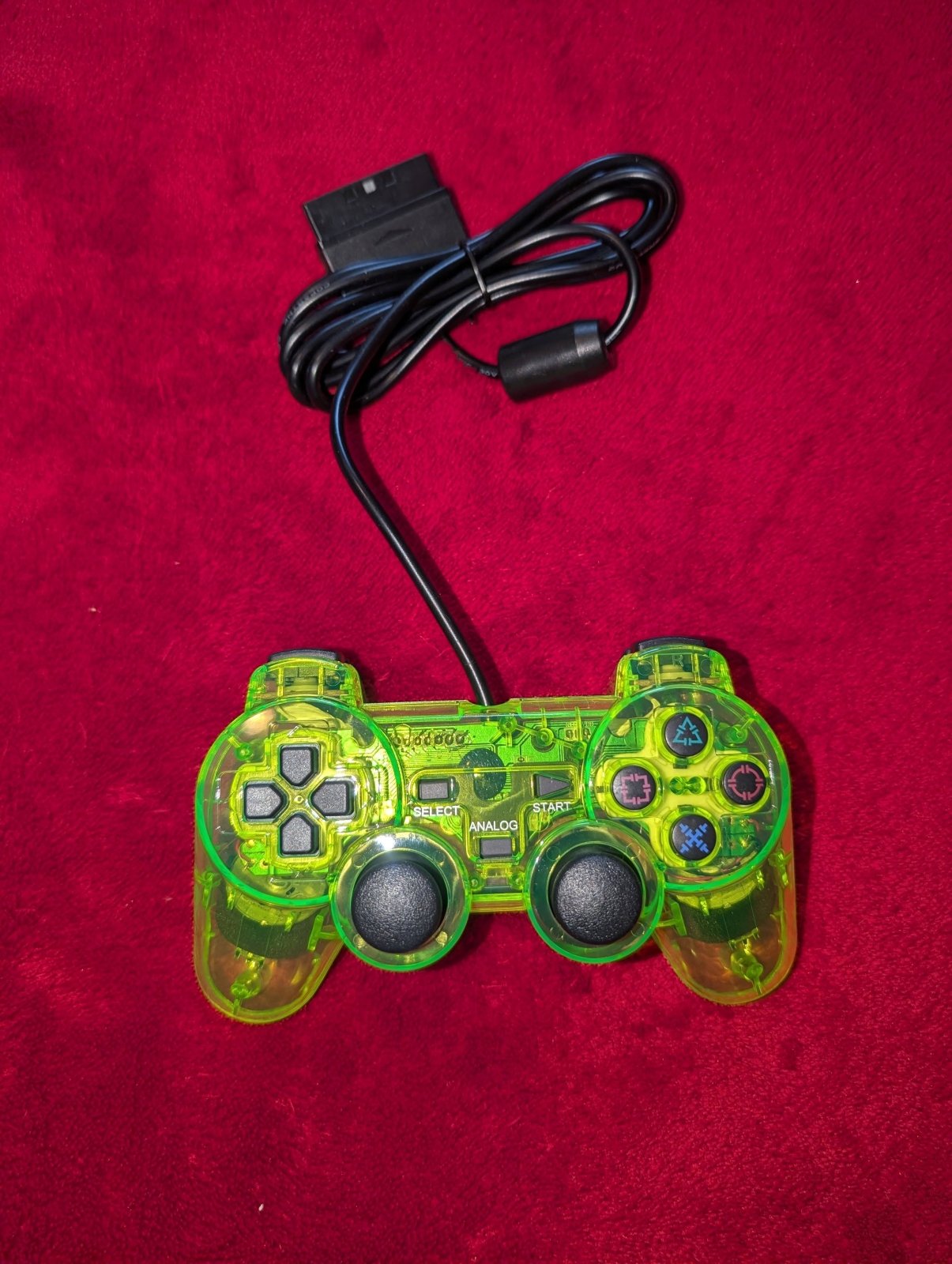 Amazing Lime Green PS2 Controller - PlayStation 2, Accessories, Controllers - Level Up Gaming NZ