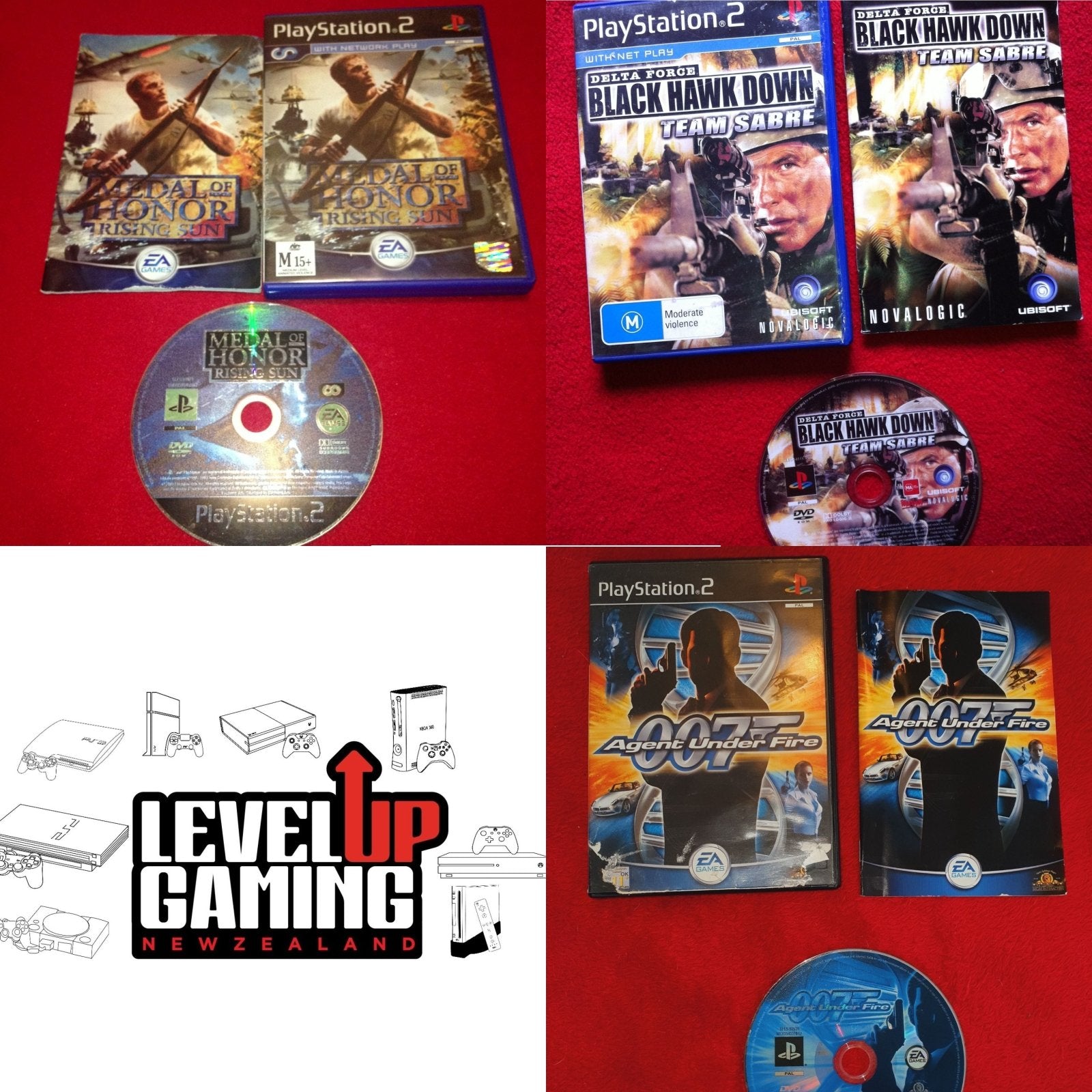 Medal of Honor: Rising Sun, Team Sabre & 007: Agent Under Fire - PS2 Games - PlayStation 2, Games, Shooter - Level Up Gaming NZ