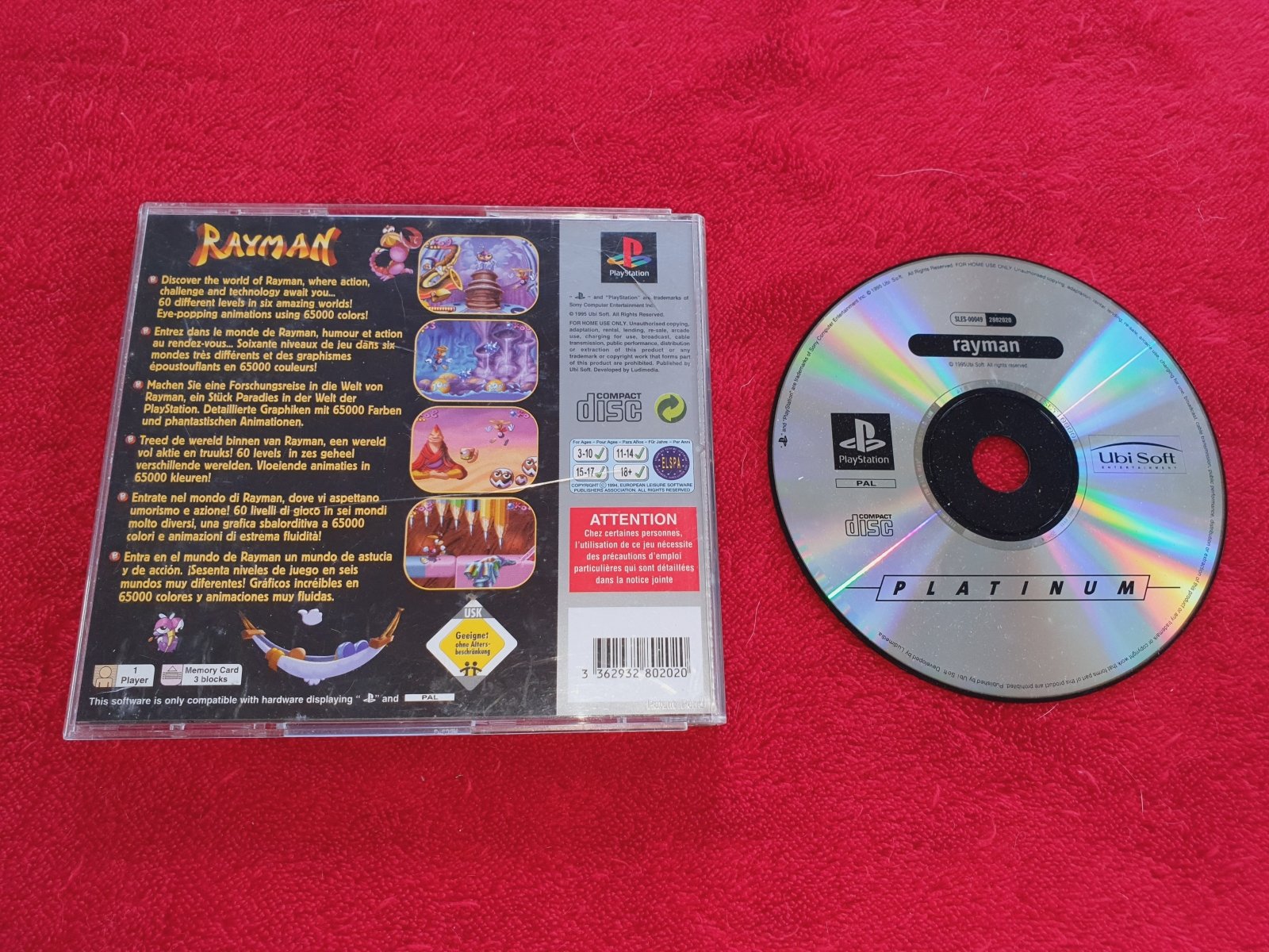 Rayman - PS1 Game - PlayStation, Games, Action and adventure - Level Up Gaming NZ
