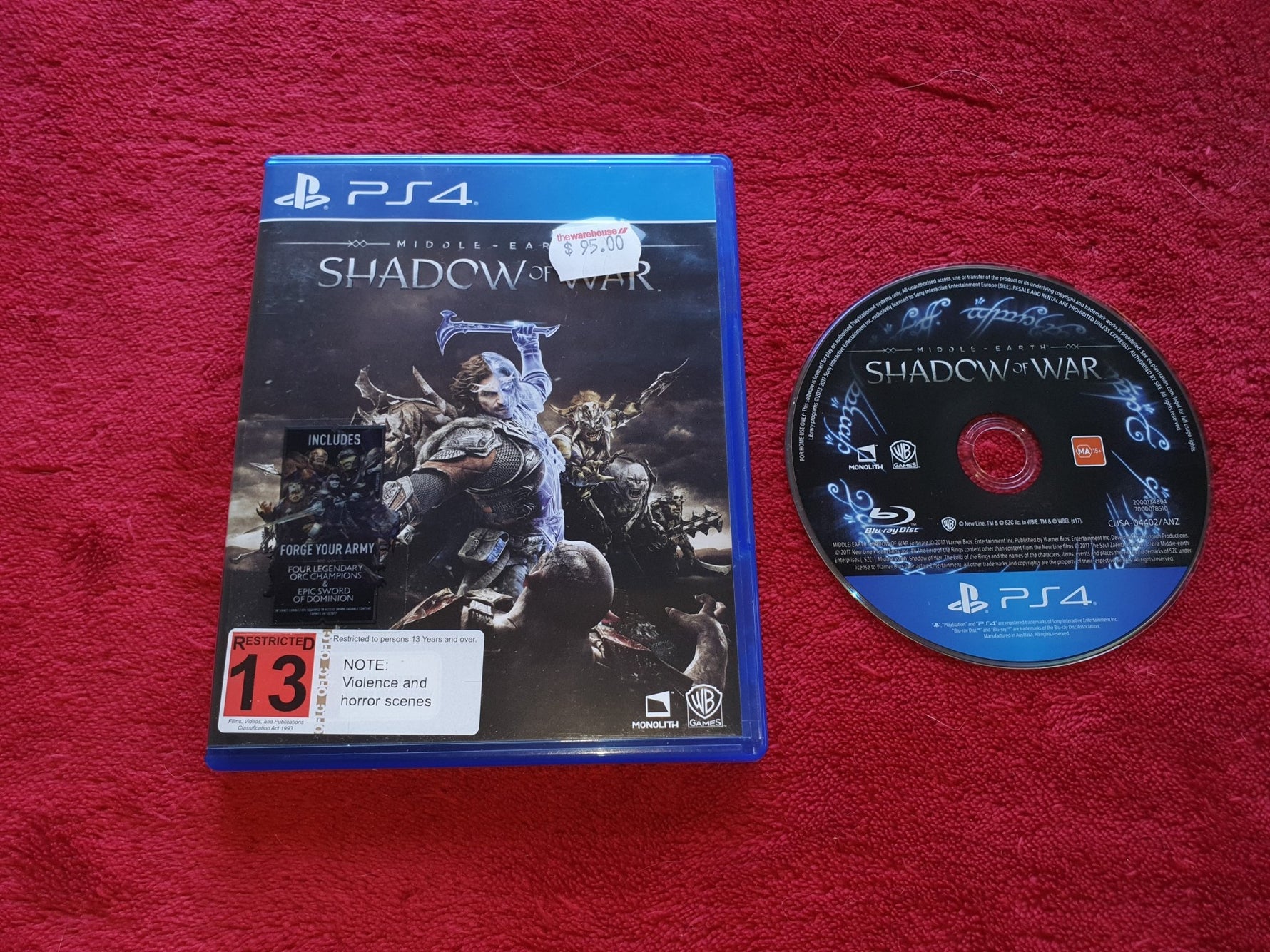 Middle - Earth: Shadow of War - 9/10! PS4 Game - PS4 - PlayStation 4, Games - Level Up Gaming NZ