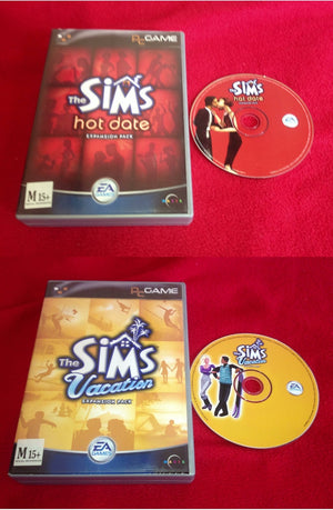 2 x Sims Expansions - Vacation and Hot Date - PC Games