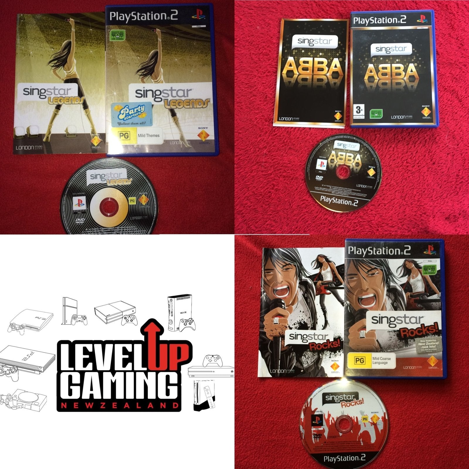 SingStar Legends, SingStar ABBA & SingStar Rocks! - PS2 Singstar Games - PlayStation 2, Games, Music and party - Level Up Gaming NZ