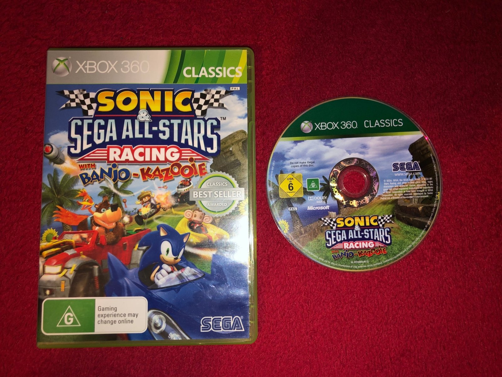 Sonic & Sega All - Stars Racing With Banjo Kazooie - XBOX360 Game - Xbox 360, Games, Driving and racing - Level Up Gaming NZ