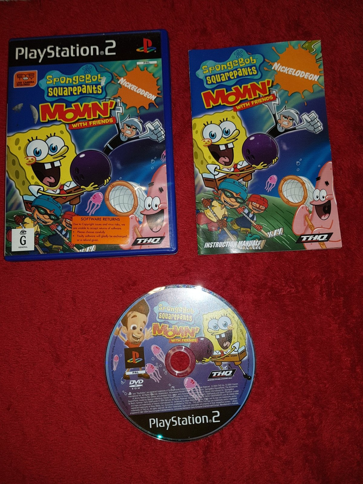 Spongebob Squarepants: Movin's With Friends - EyeToy PS2 Game - PlayStation 2, Games, Action and adventure - Level Up Gaming NZ