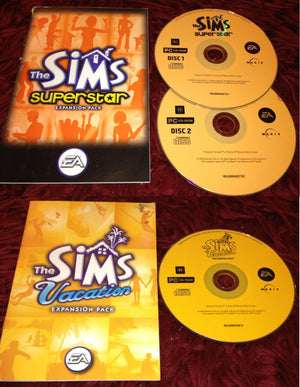 2 x Sims Expansions - Vacation and Superstar -