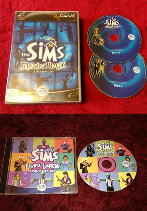 2 x Sims Expansions - Makin' Magic and Livin' Large PC Games