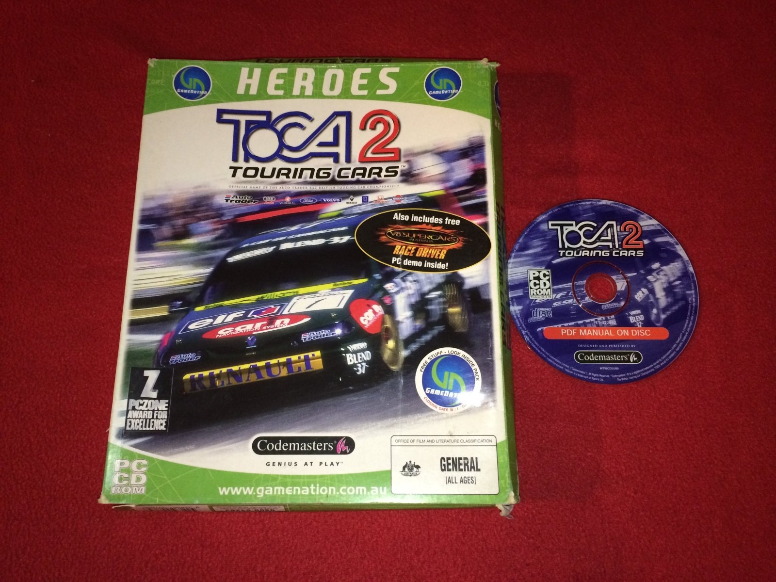 TOCA 2 Touring Cars - RARE + BOXED PC Game - PC games, Driving and racing - Level Up Gaming NZ