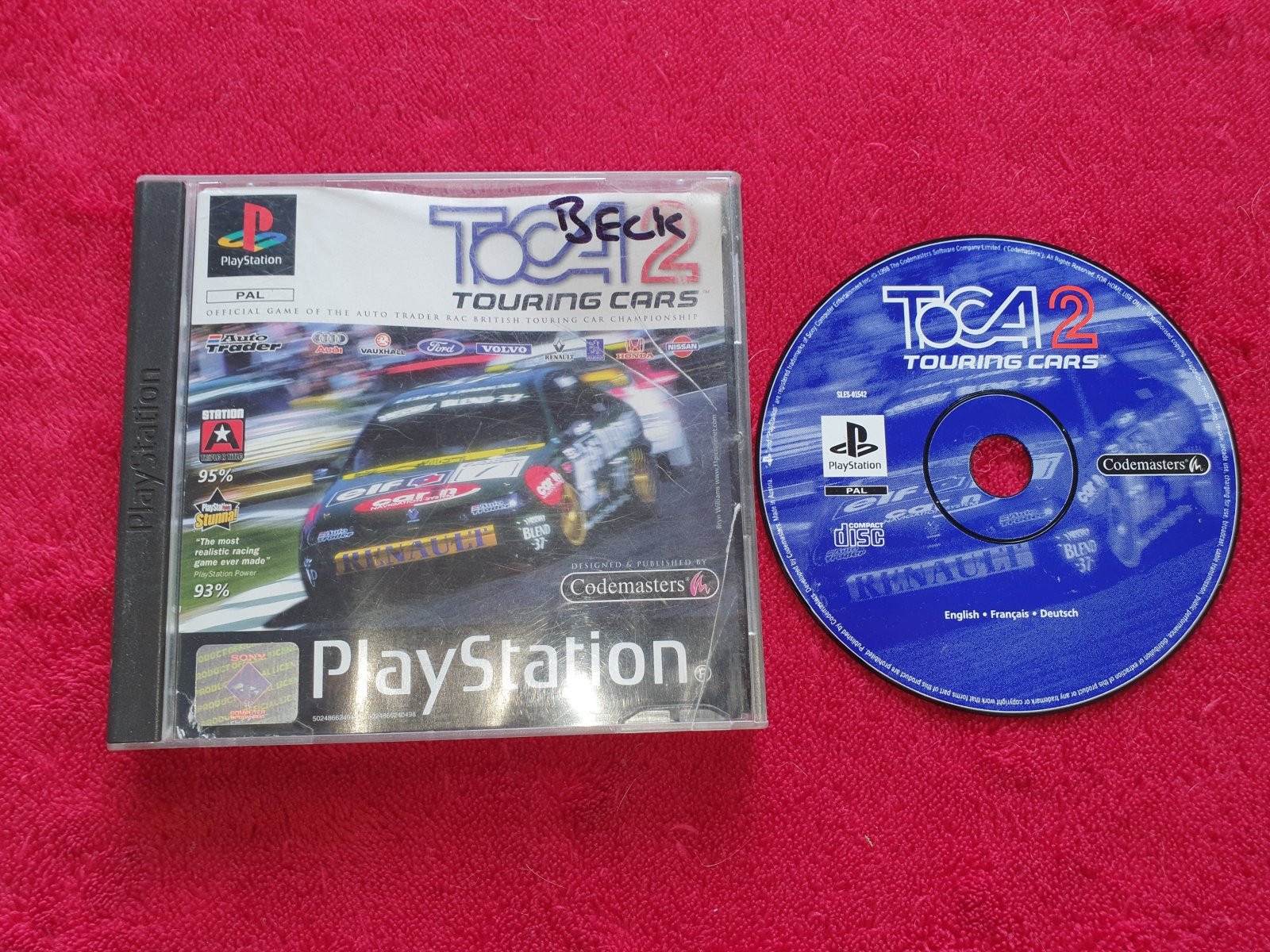 TOCA 2 Touring Cars - PS1 Game - PlayStation, Games, Driving and racing - Level Up Gaming NZ