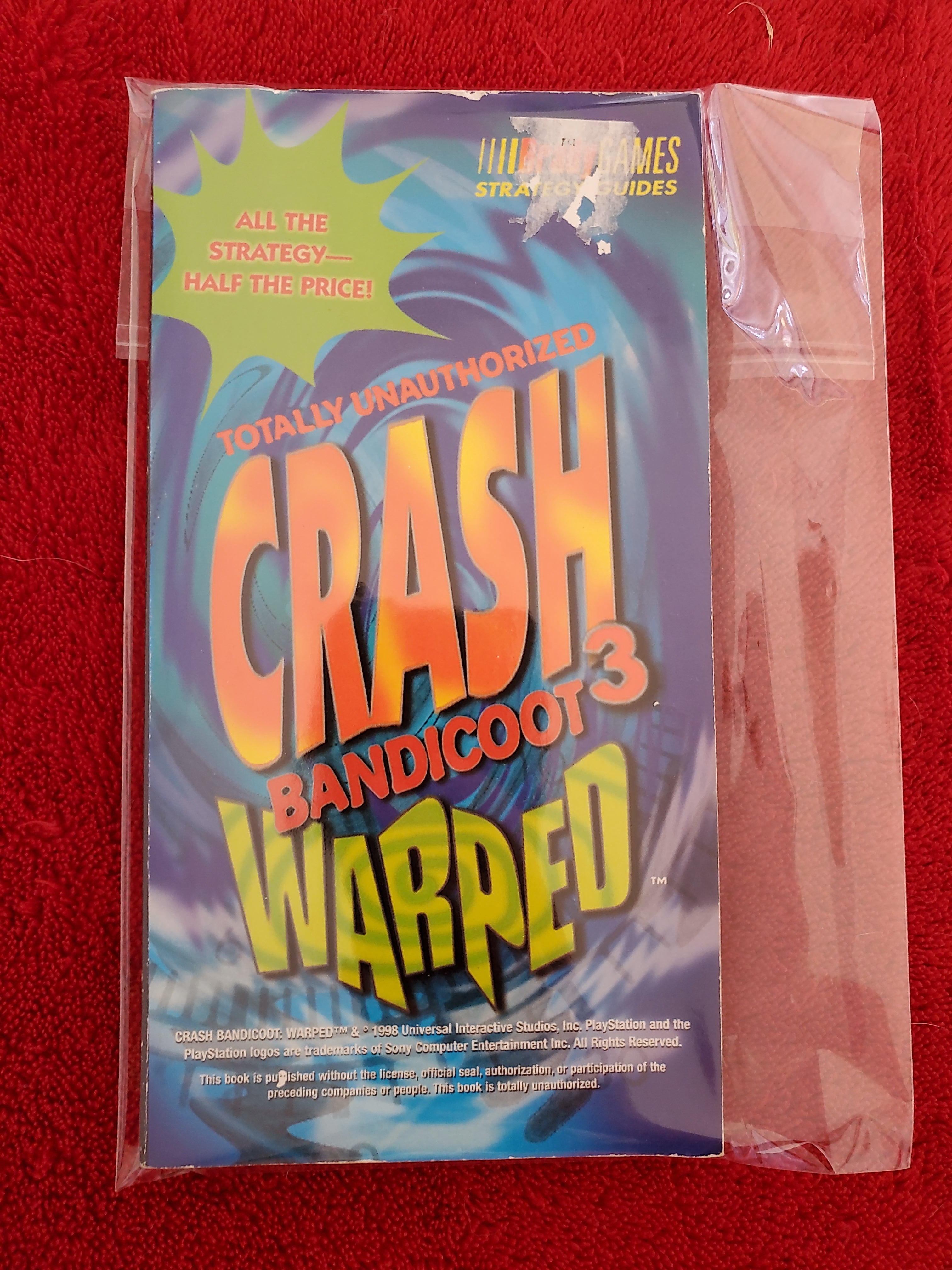 Totally Unauthorized Crash Bandicoot 3: Warped Brady Games Strategy Guide - PS1 Game