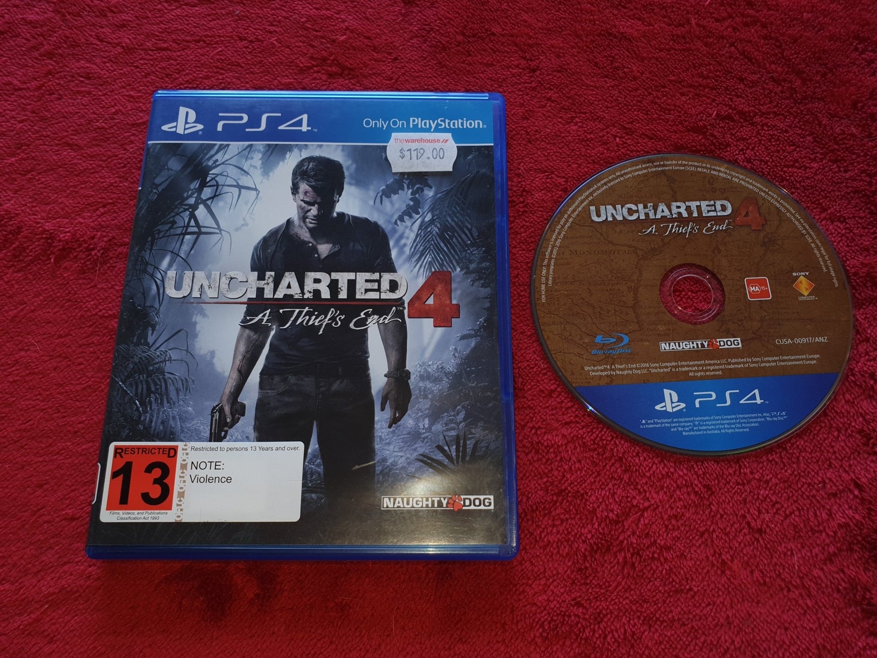 Uncharted 4: A Thief's End - 10/10! PS4 Game - PS4 - PlayStation 4, Games - Level Up Gaming NZ