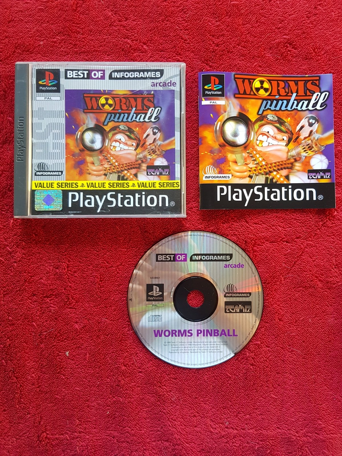 Worms Pinball - PS1 Game - PlayStation, Games, Action and adventure - Level Up Gaming NZ