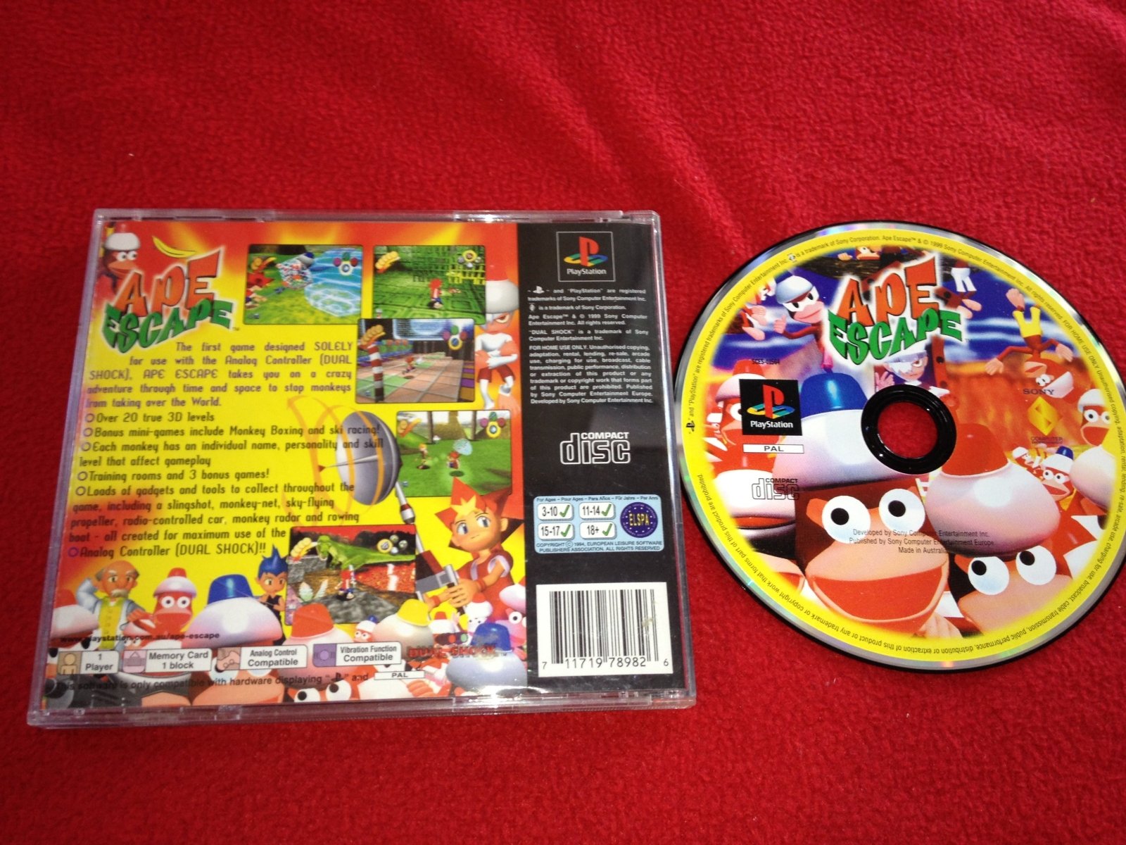 Ape Escape - PS1 Game - PlayStation, Games, Action and adventure - Level Up Gaming NZ