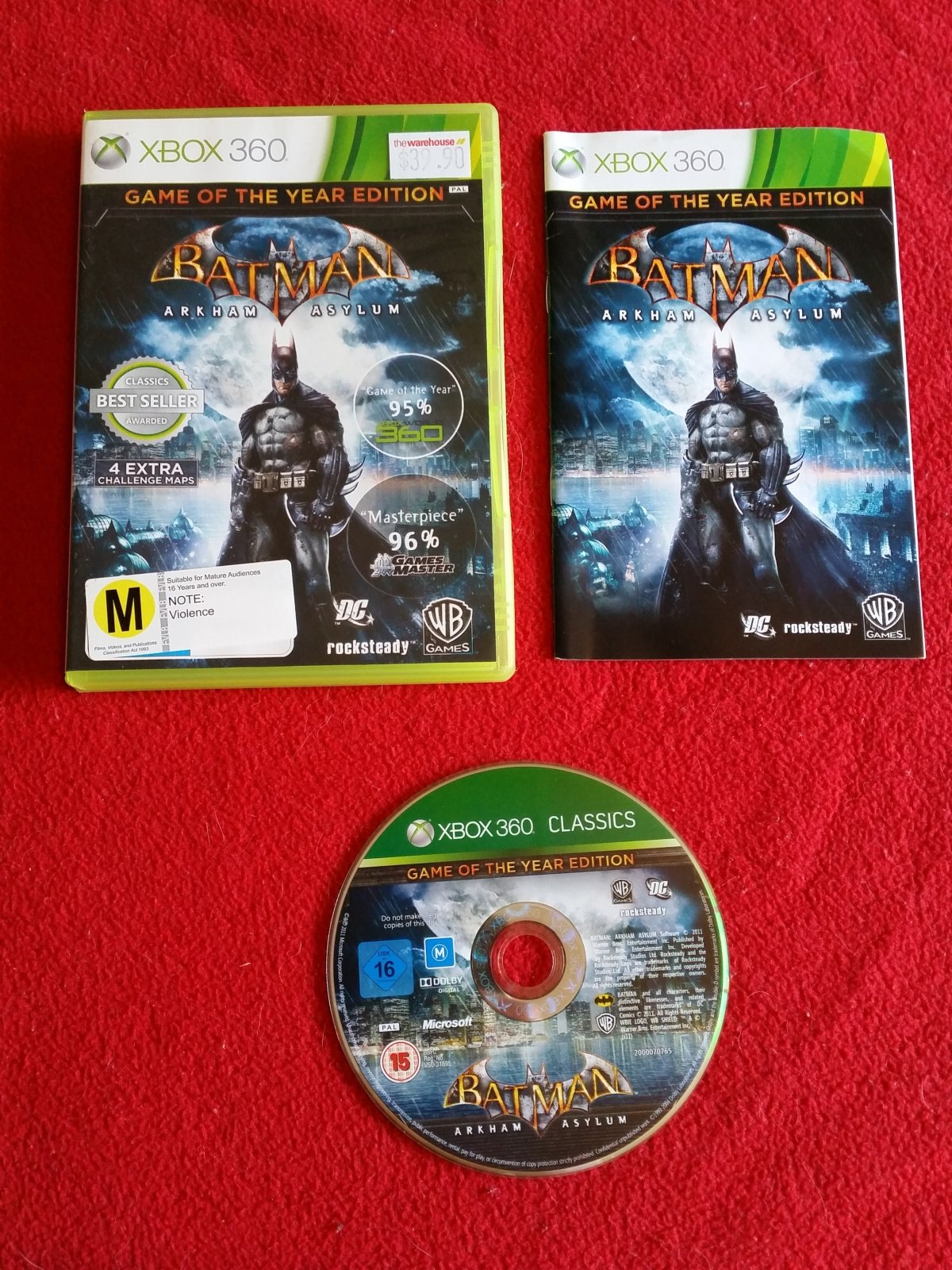 Batman Arkham Asylum: Game of the Year! - XBOX360 Game - Xbox 360, Games, Action and adventure - Level Up Gaming NZ