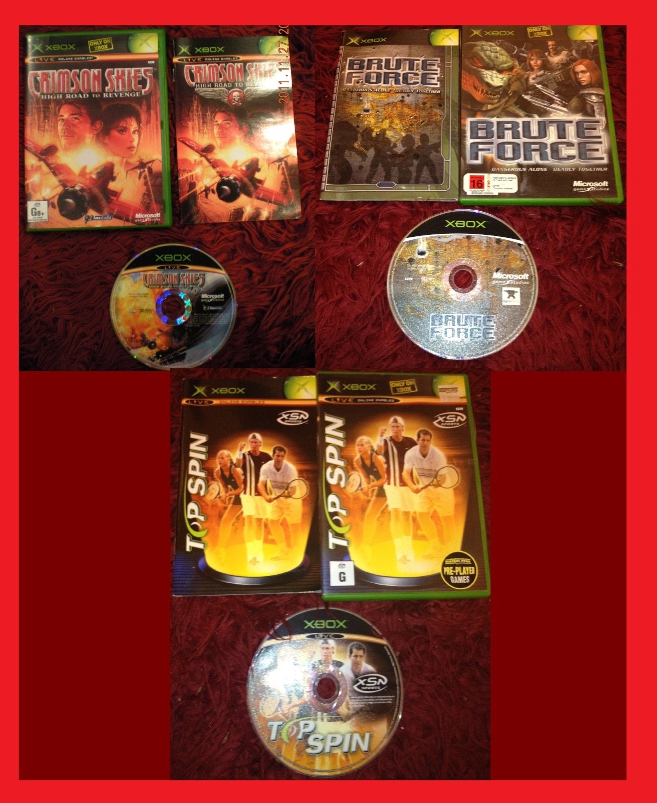 Crimson Skies, Brute Force, and Top Spin - Xbox, Games, Action and adventure - Level Up Gaming NZ