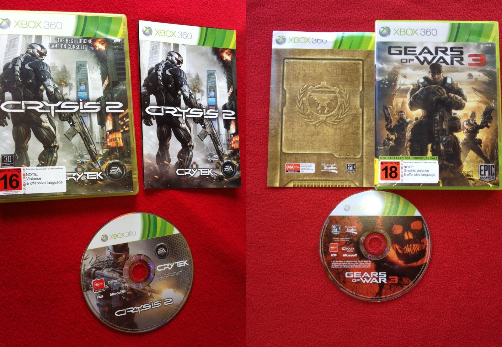 Crysis 2 & Gears of War 3 - Two Excellent Shooter XBOX360 Games - Xbox 360, Games, Shooter - Level Up Gaming NZ