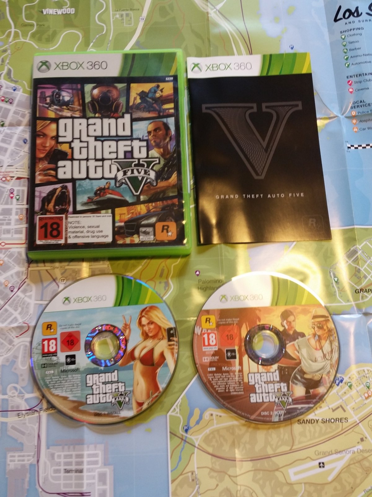 Grand Theft Auto 5 - 9/10! XBOX360 Game WITH MAP! - Xbox 360, Games, Action and adventure - Level Up Gaming NZ