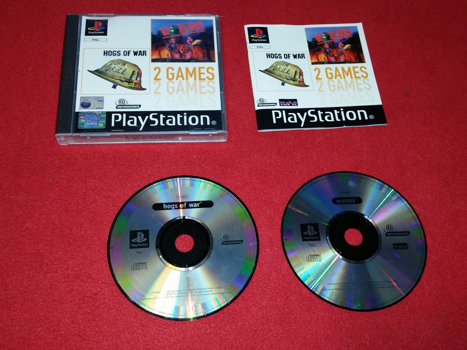 Hogs of War and Worms - PS1 Games - PlayStation, Games, Strategy and puzzle - Level Up Gaming NZ