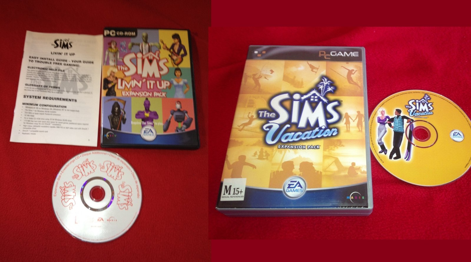 2 x Sims Expansions - Livin' Large + Vacation - PC games, Simulation - Level Up Gaming NZ