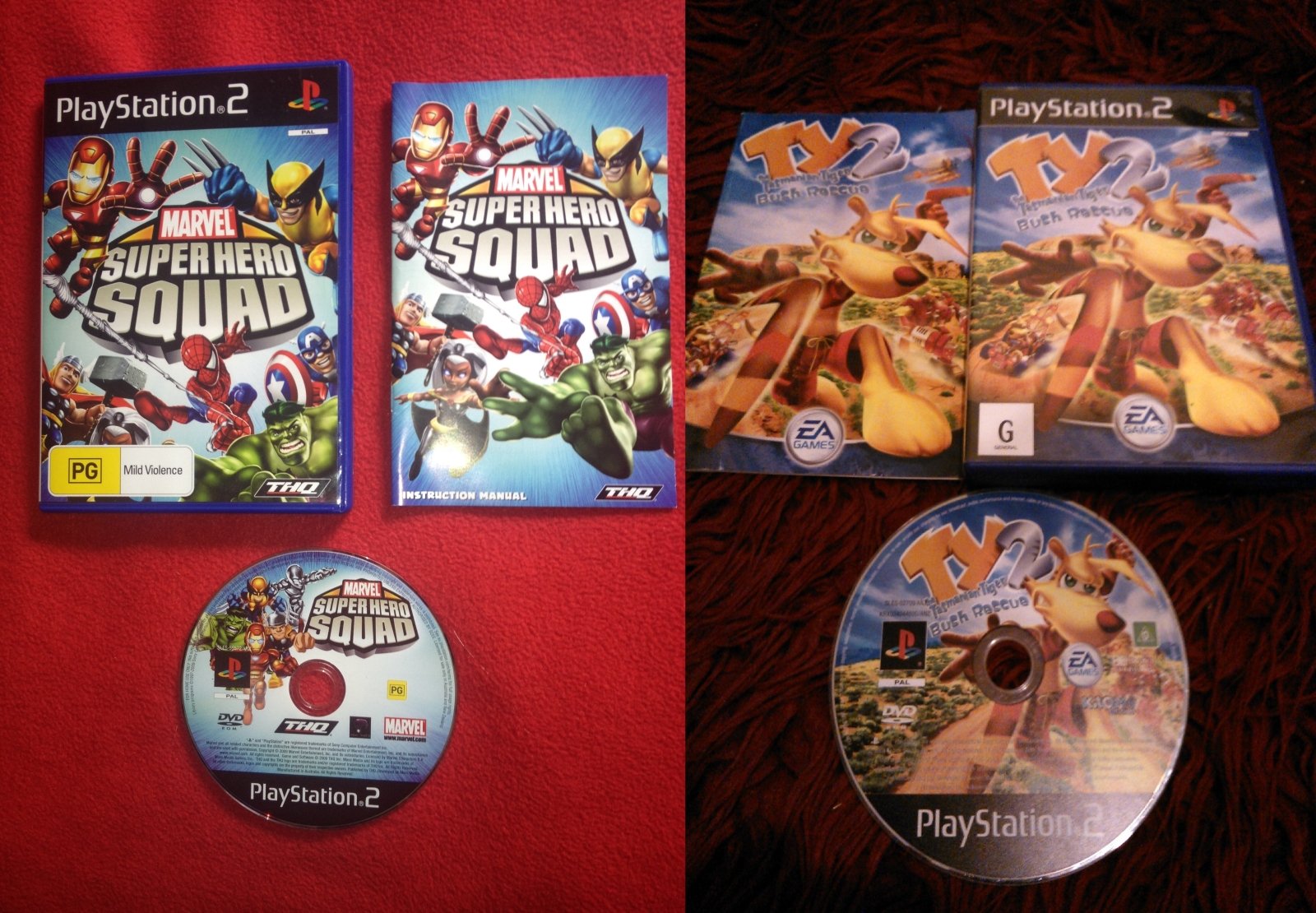 Marvel Super Hero Squad + TY Tasmanian Tiger - PlayStation 2, Games, Action and adventure - Level Up Gaming NZ