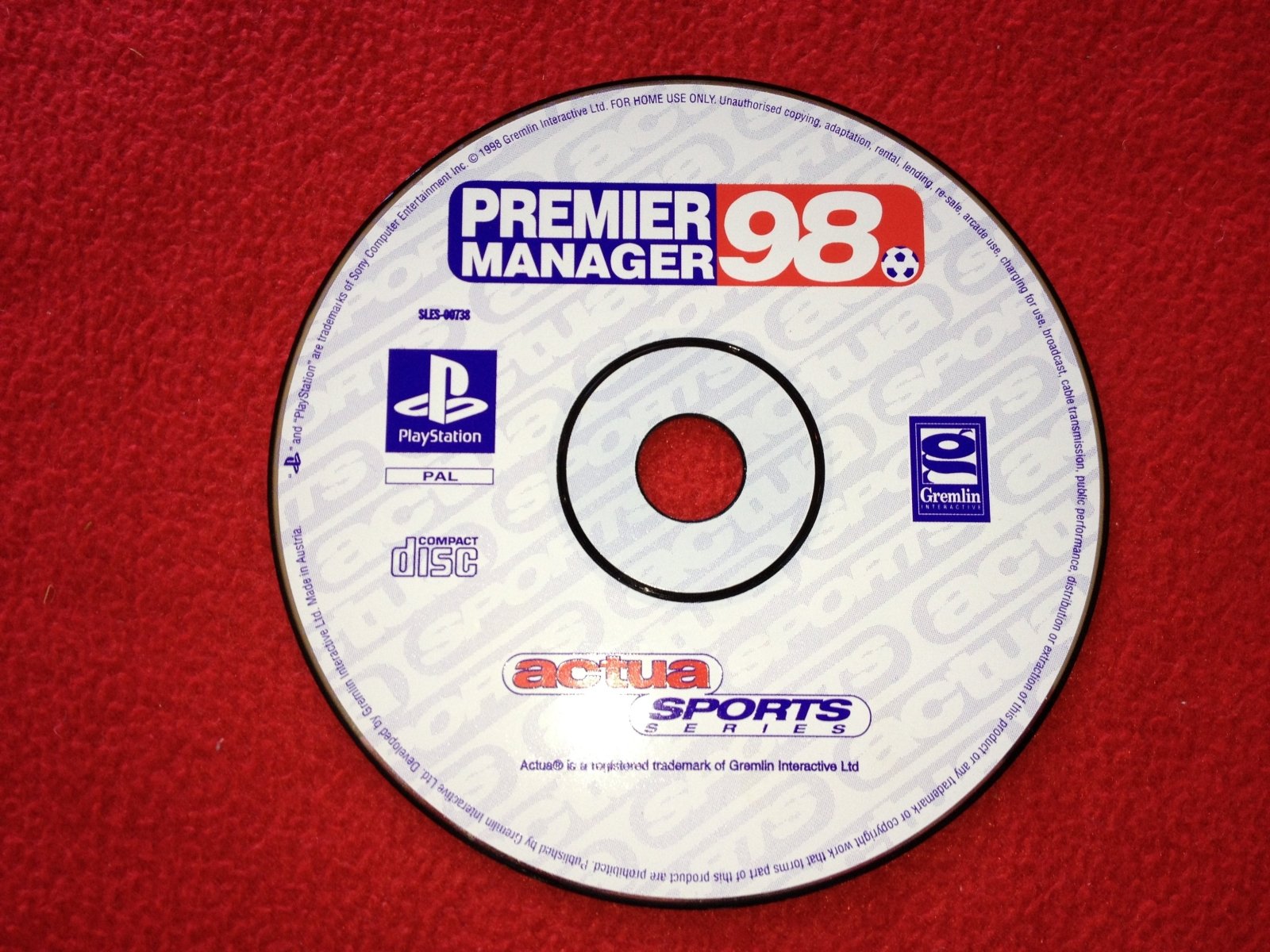 Premier Manager 98 - PS1 Game - PlayStation, Games, Sports - Level Up Gaming NZ
