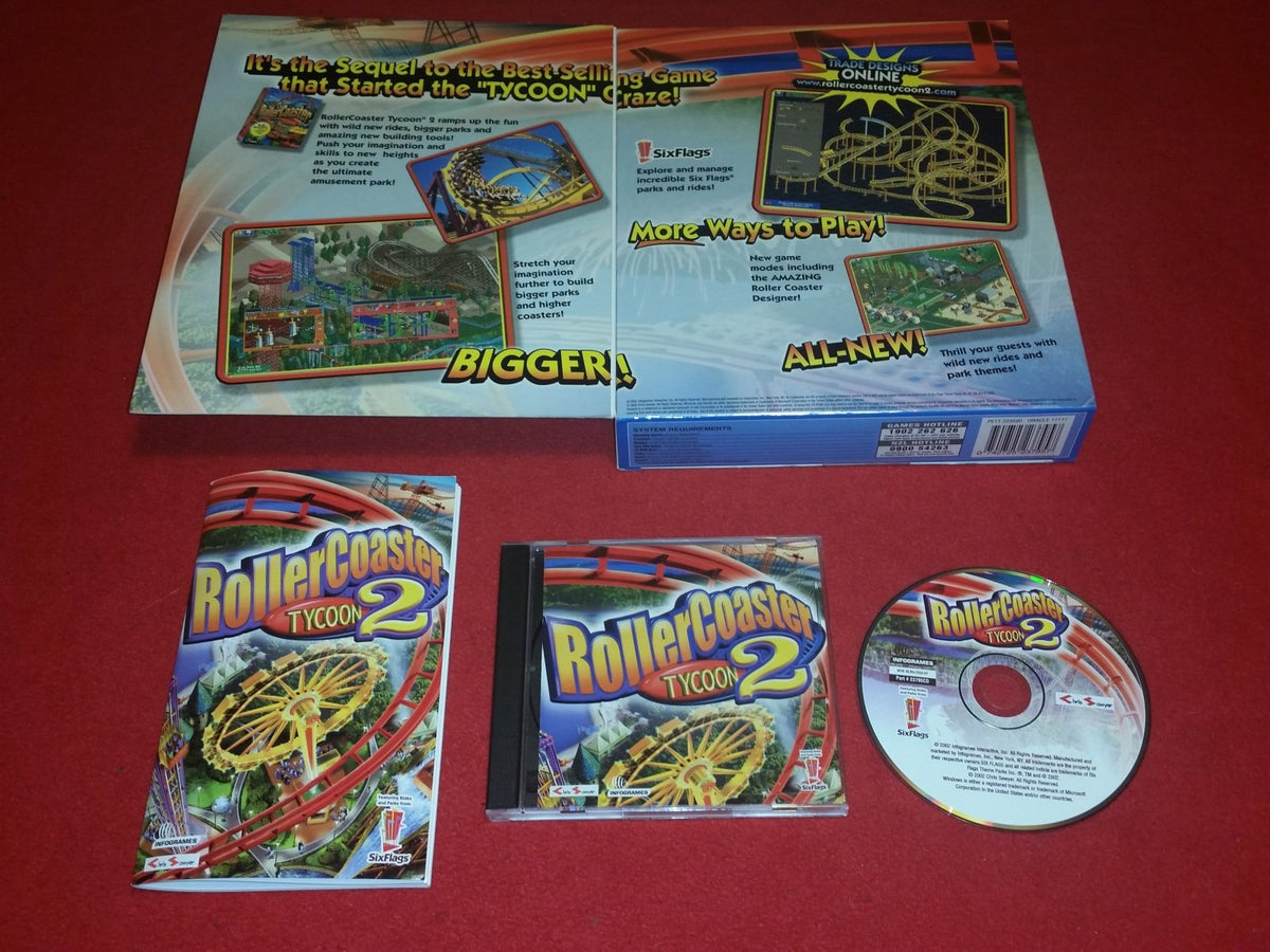 Roller Coaster Tycoon 2 - RARE + BOXED PC Game - PC games, Simulation - Level Up Gaming NZ