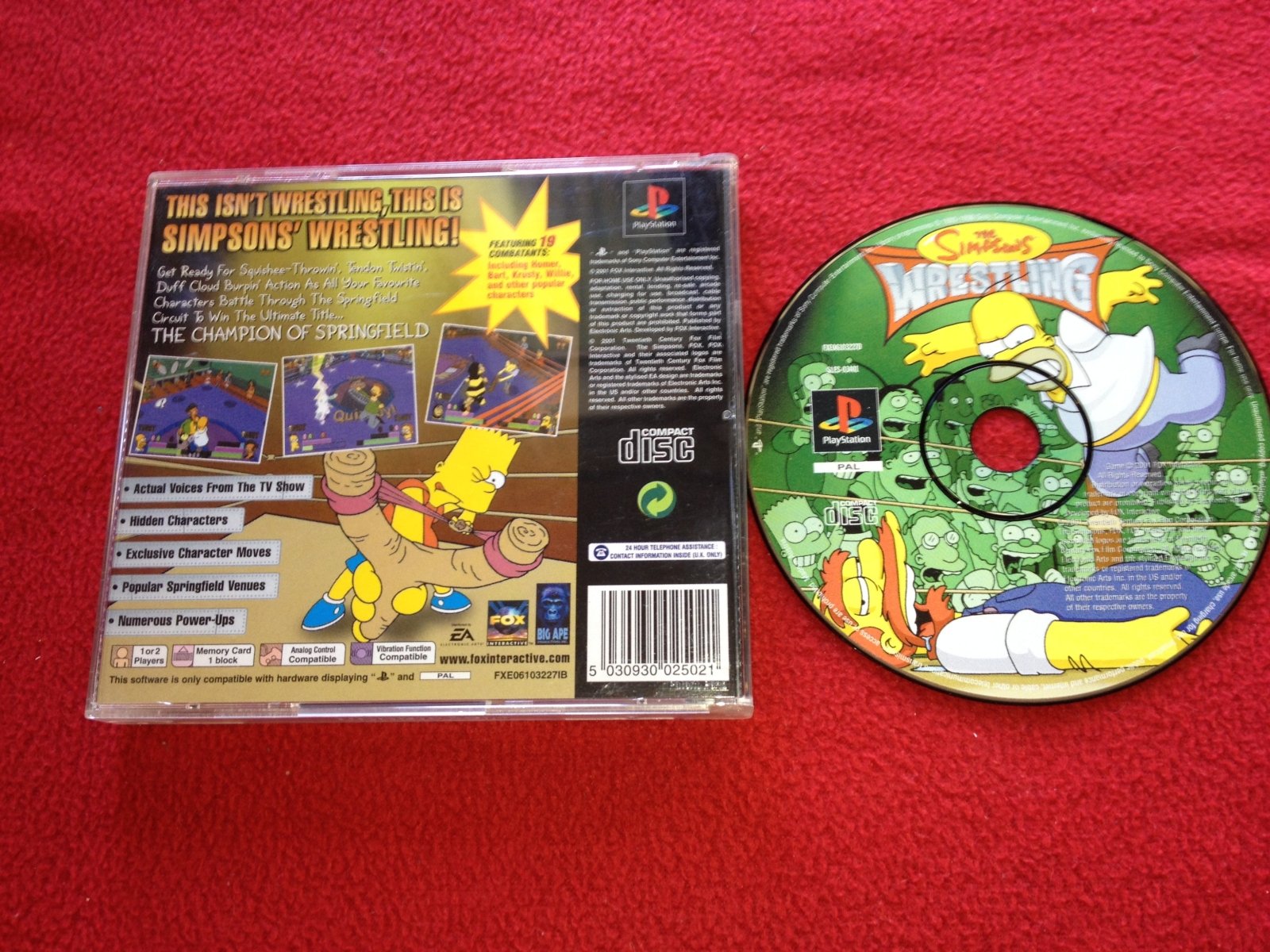 The Simpsons Wrestling - PS1 Game - PlayStation, Games, Fighting - Level Up Gaming NZ