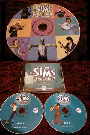 2 x Sims Expansions - Livin' Large + Unleashed *