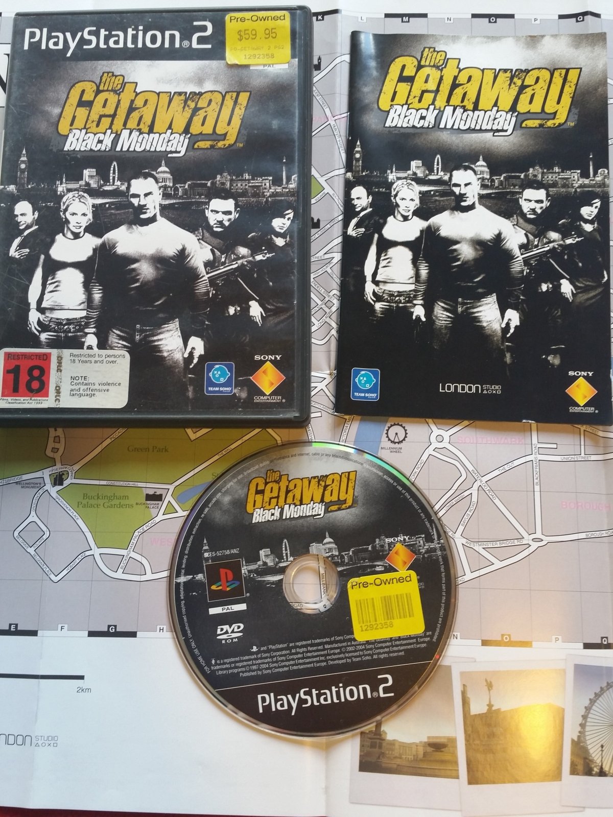 The Getaway: Black Monday - PS2 Game - PlayStation 2, Games, Simulation - Level Up Gaming NZ