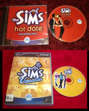 2 x Sims Expansions - Vacation and Hot Date - PC Games