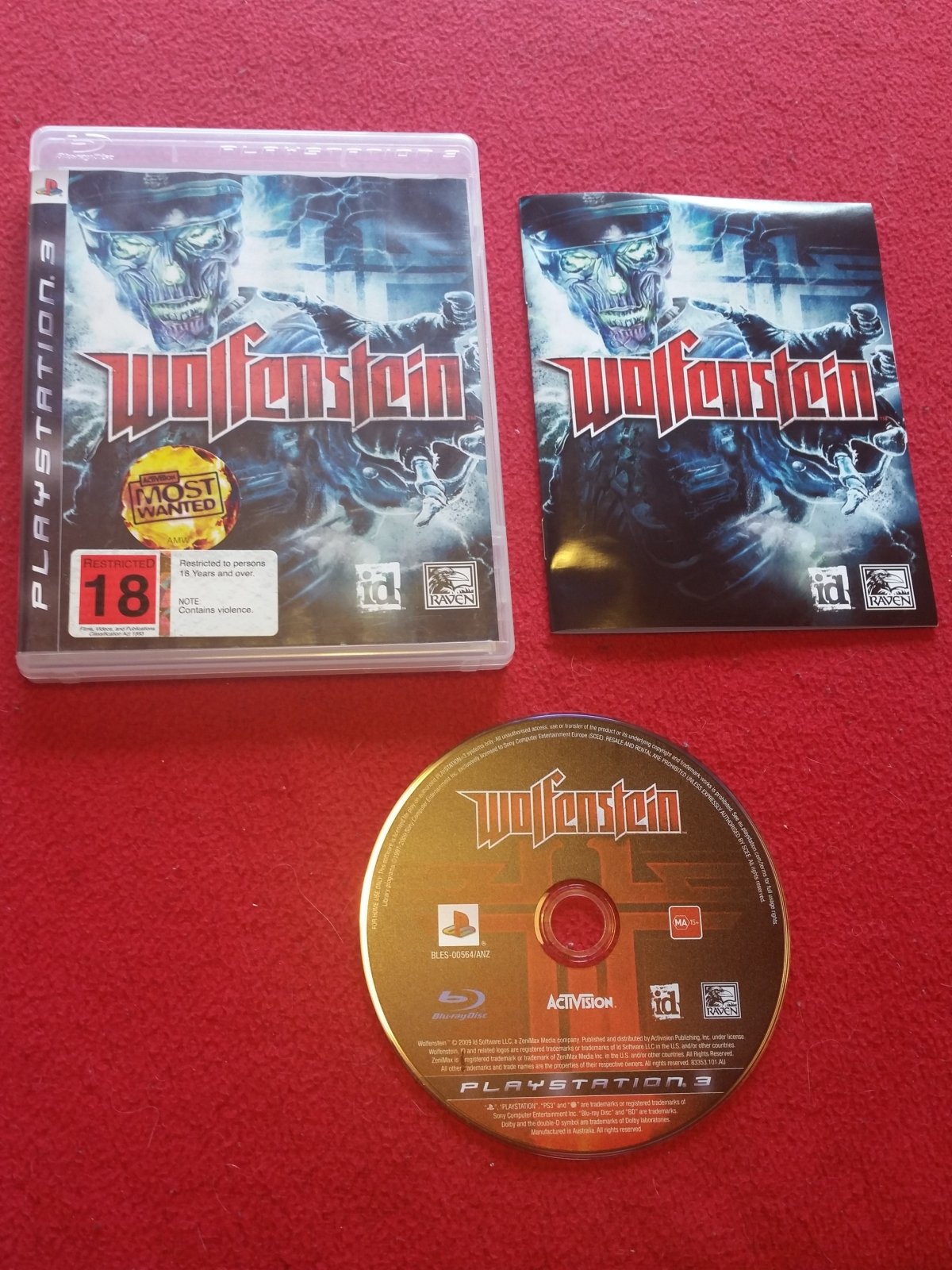 Wolfenstein - AS NEW PS3 Game - PlayStation 3, Games, Shooter - Level Up Gaming NZ