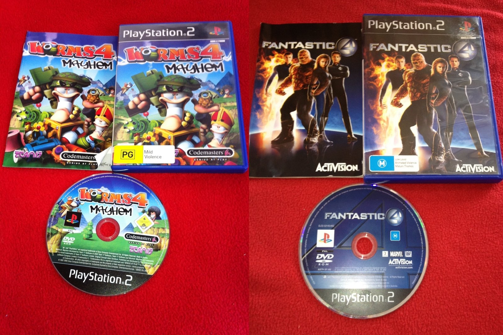 Worms 4 and Fantastic 4 - PS2 Games - PlayStation 2, Games, Action and adventure - Level Up Gaming NZ