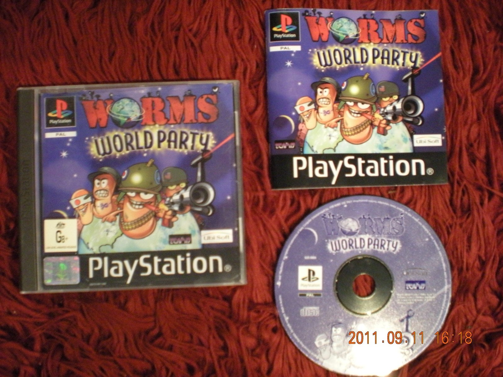 Worms World Party - PS1 Game - PlayStation, Games, Strategy and puzzle - Level Up Gaming NZ